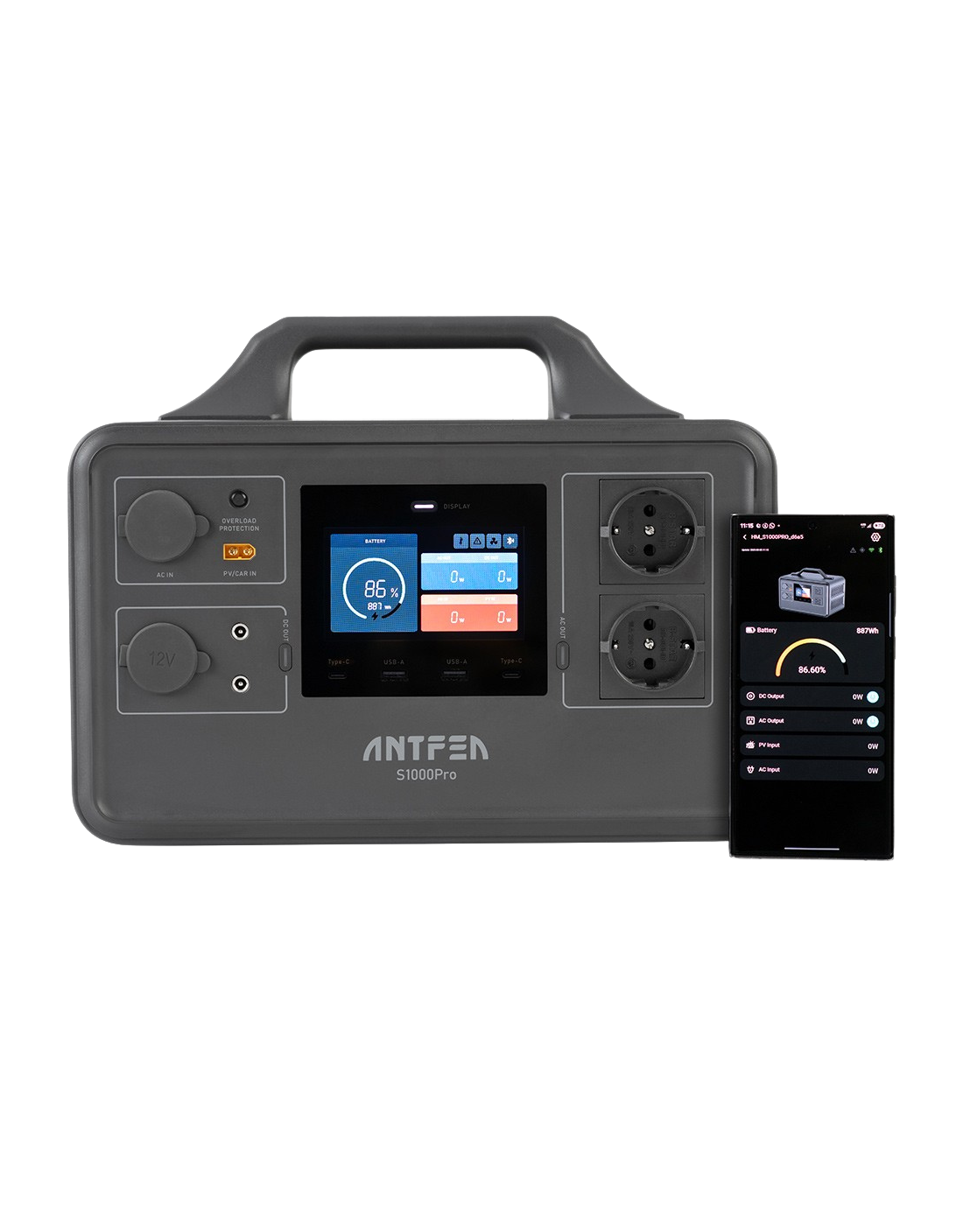 Antfea S1000Pro Taşınabilir Güç Kaynağı – 1200W | 1030Wh LiFePO₄ Batarya