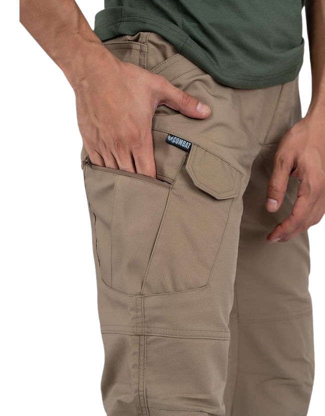 Combat Kargo Pantolon Ripstop - Bej