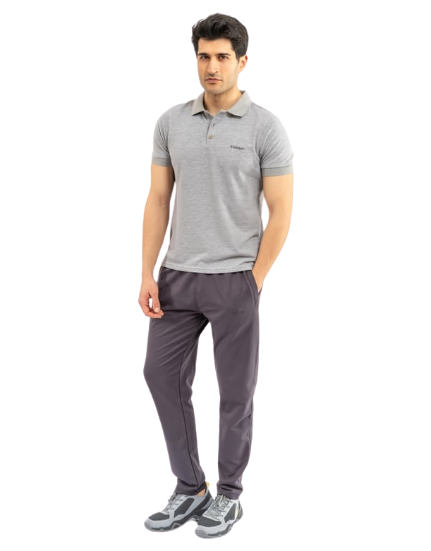 Combat Polo Yaka T-Shirt - Gri