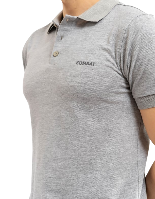 Combat Polo Yaka T-Shirt - Gri