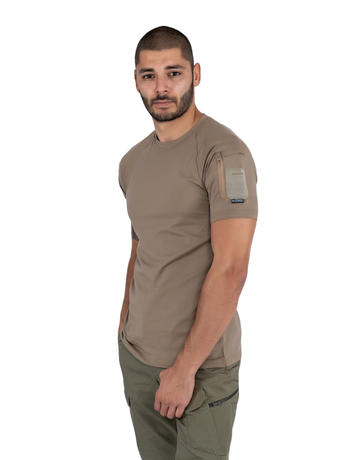 Combat Tactical T-Shirt Kısa Kol - Bej