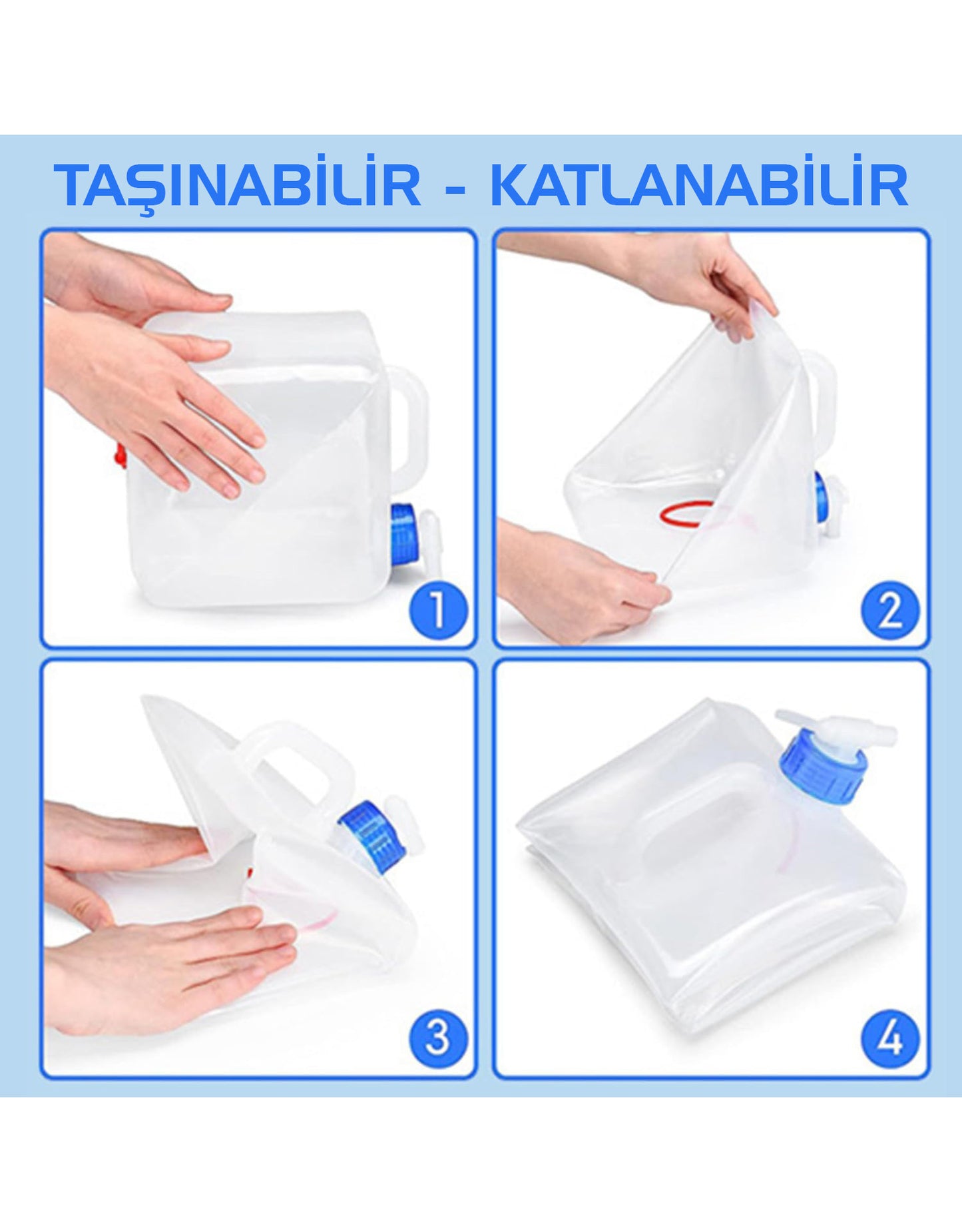 Argeus Katlanabilir Su Bidonu / Sebili - 15 Litre