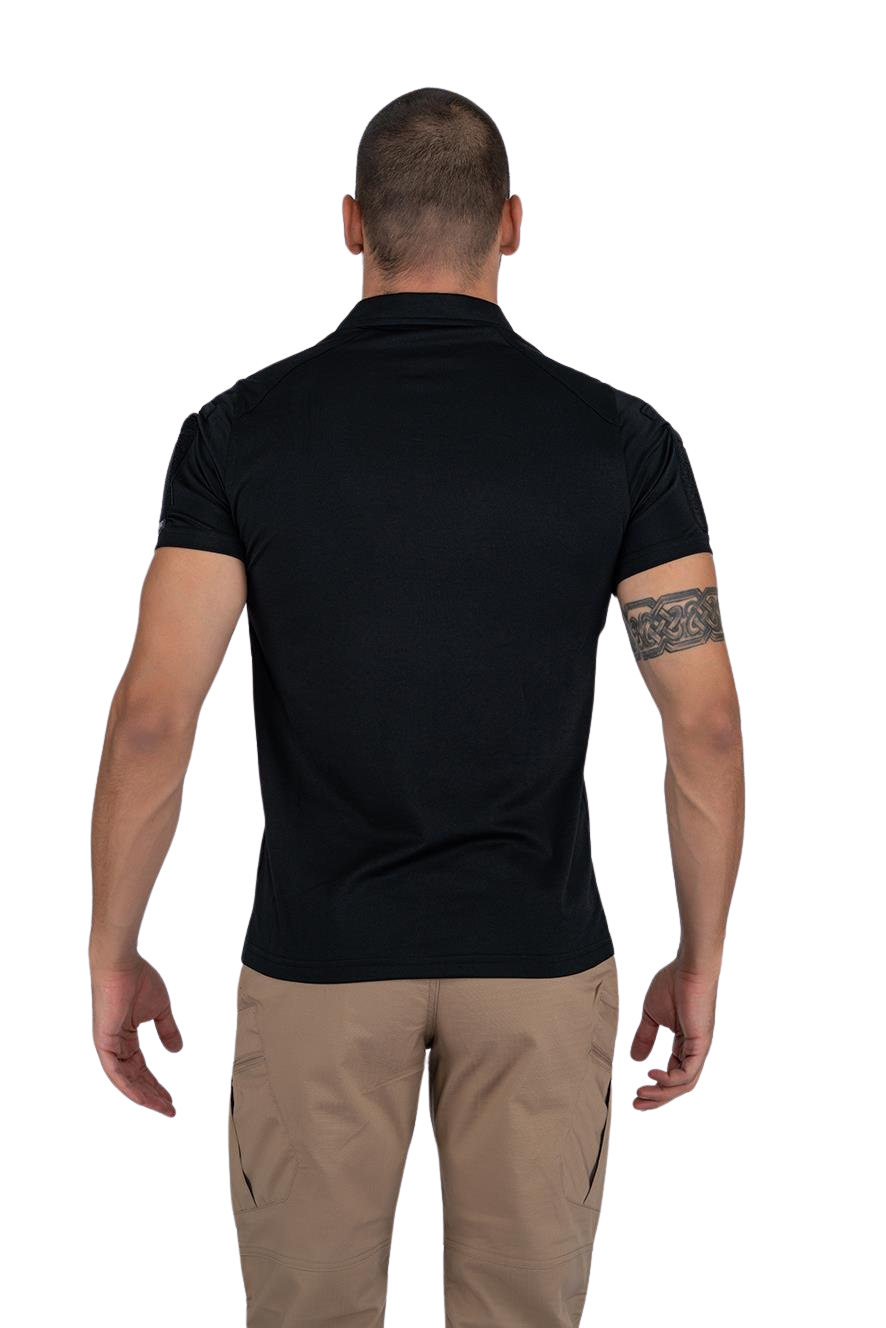 Combat Tactical Polo T-Shirt Kısa Kol - Siyah