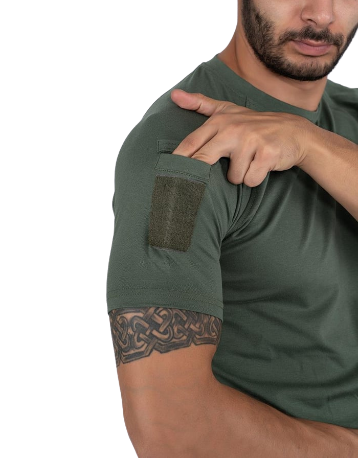 Combat Tactical T-Shirt Kısa Kol - Haki