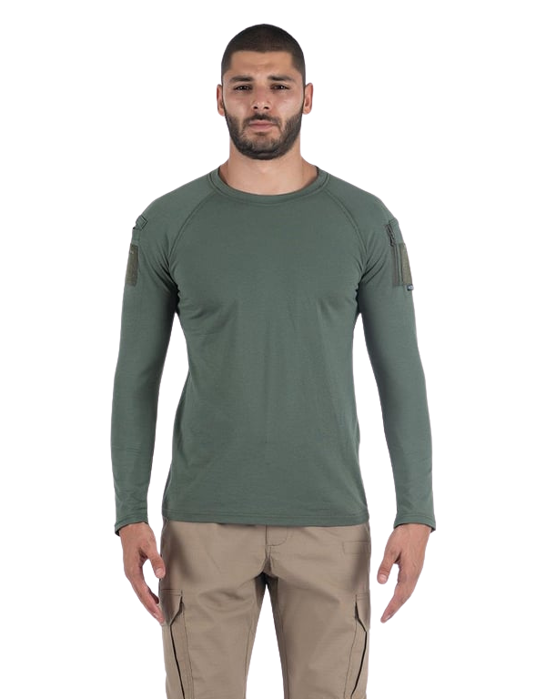 Combat Tactical T-Shirt Uzun Kol - Haki