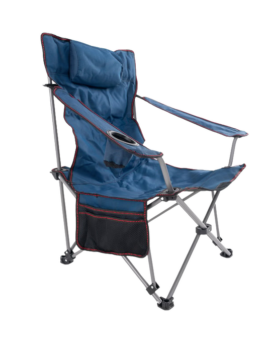 Katlanabilir Kamp Sandalyesi Yastıklı - Mavi
