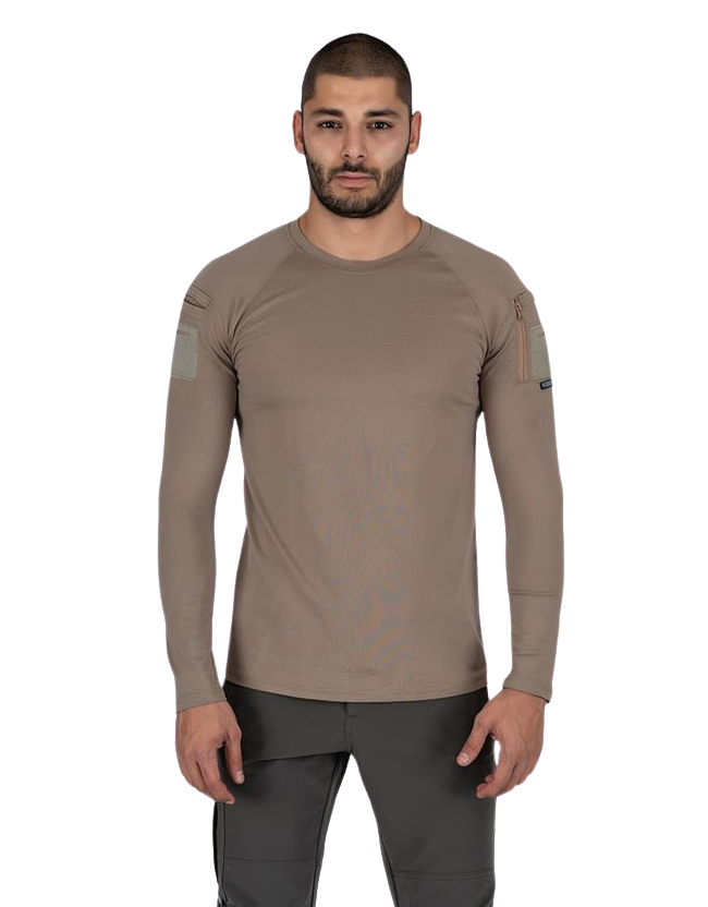 Combat Tactical T-Shirt Uzun Kol - Bej