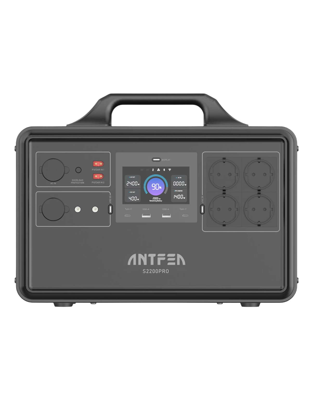 Antfea S2200Pro Taşınabilir Güç Kaynağı – 2400W | 2240Wh LiFePO₄ Batarya