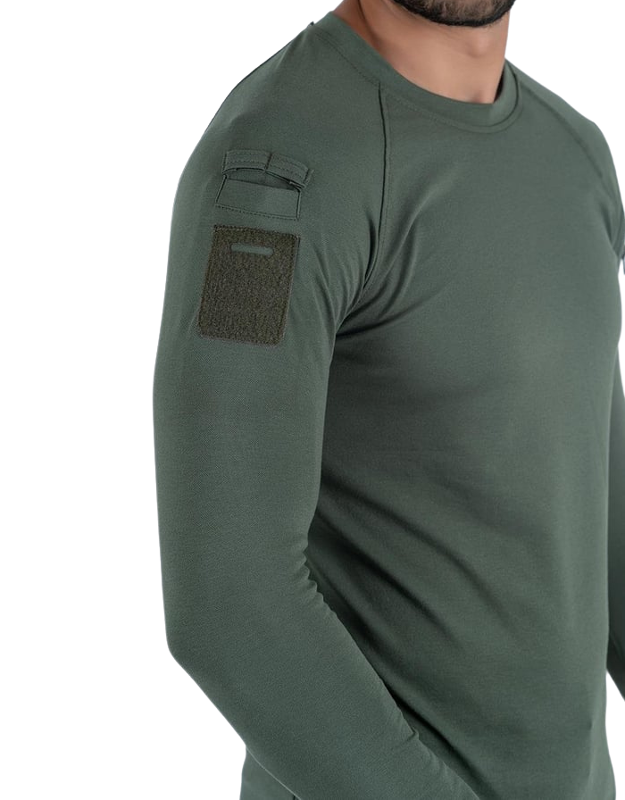Combat Tactical T-Shirt Uzun Kol - Haki