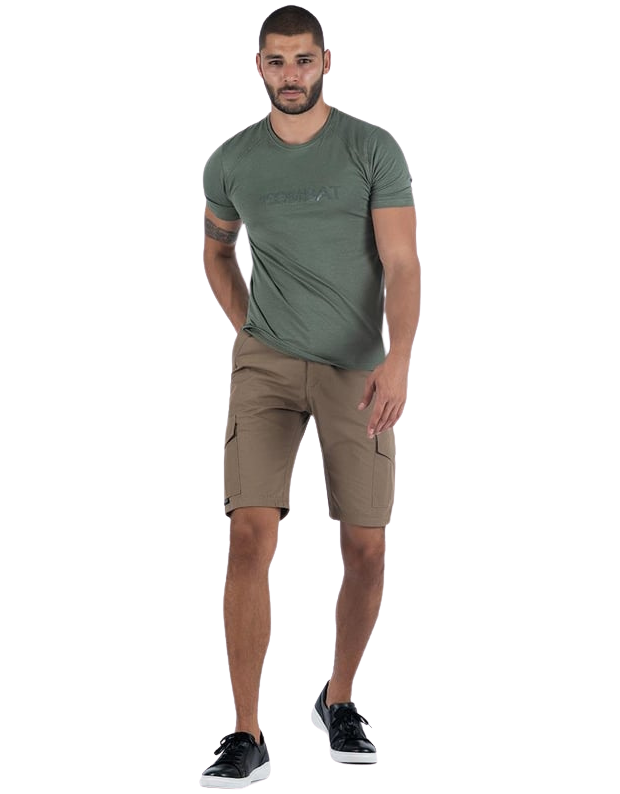 Combat Outdoor Kargo Cepli Şort - Bej