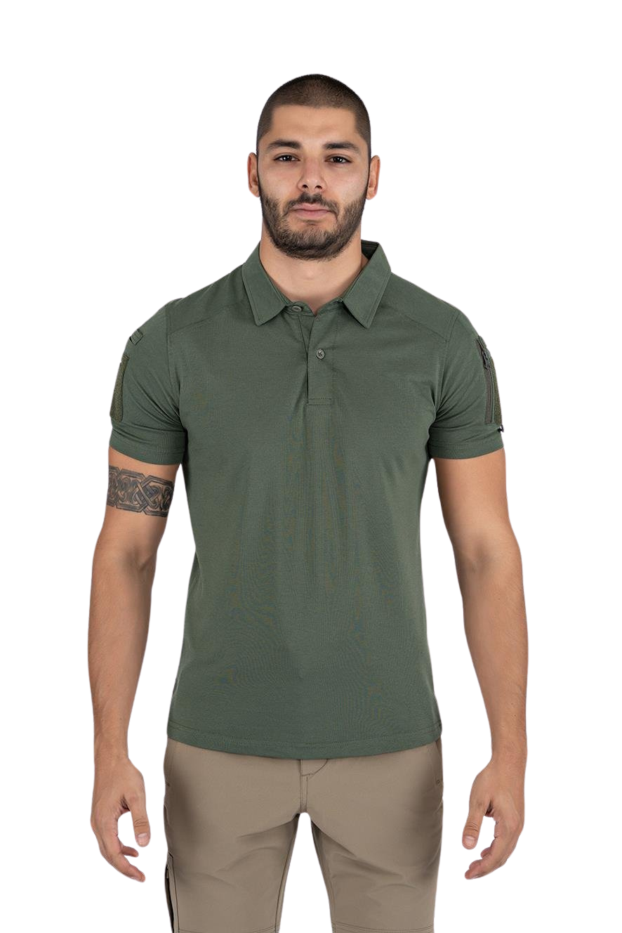 Combat Tactical Polo T-Shirt Kısa Kol - Haki