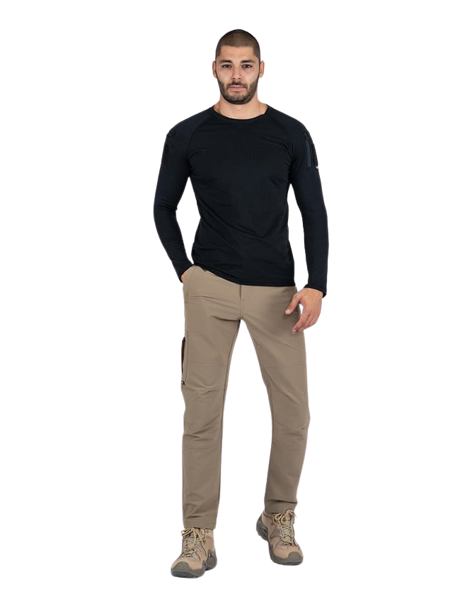 Combat Tactical T-Shirt Uzun Kol - Siyah