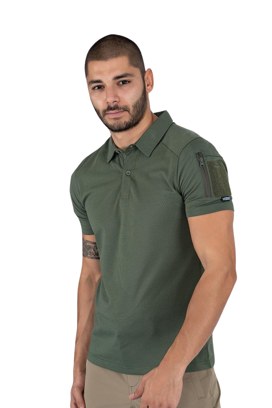 Combat Tactical Polo T-Shirt Kısa Kol - Haki