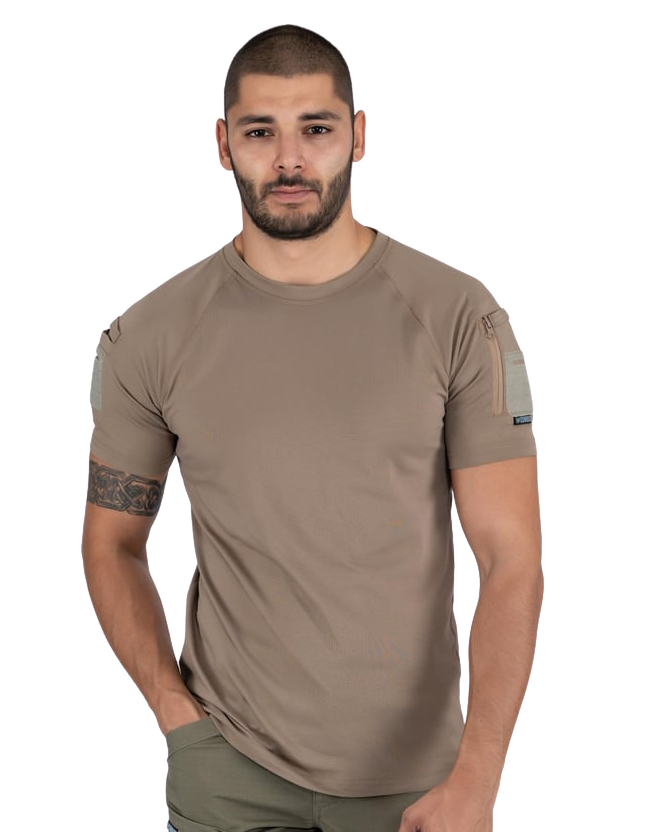 Combat Tactical T-Shirt Kısa Kol - Bej