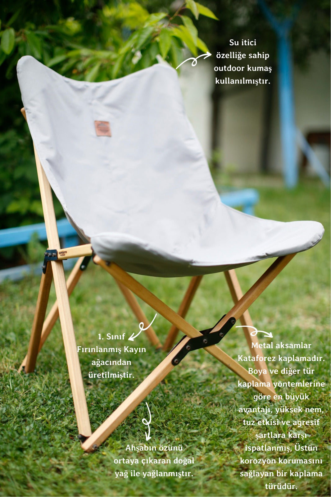 Campcrafted Ahşap Kamp Sandalyesi