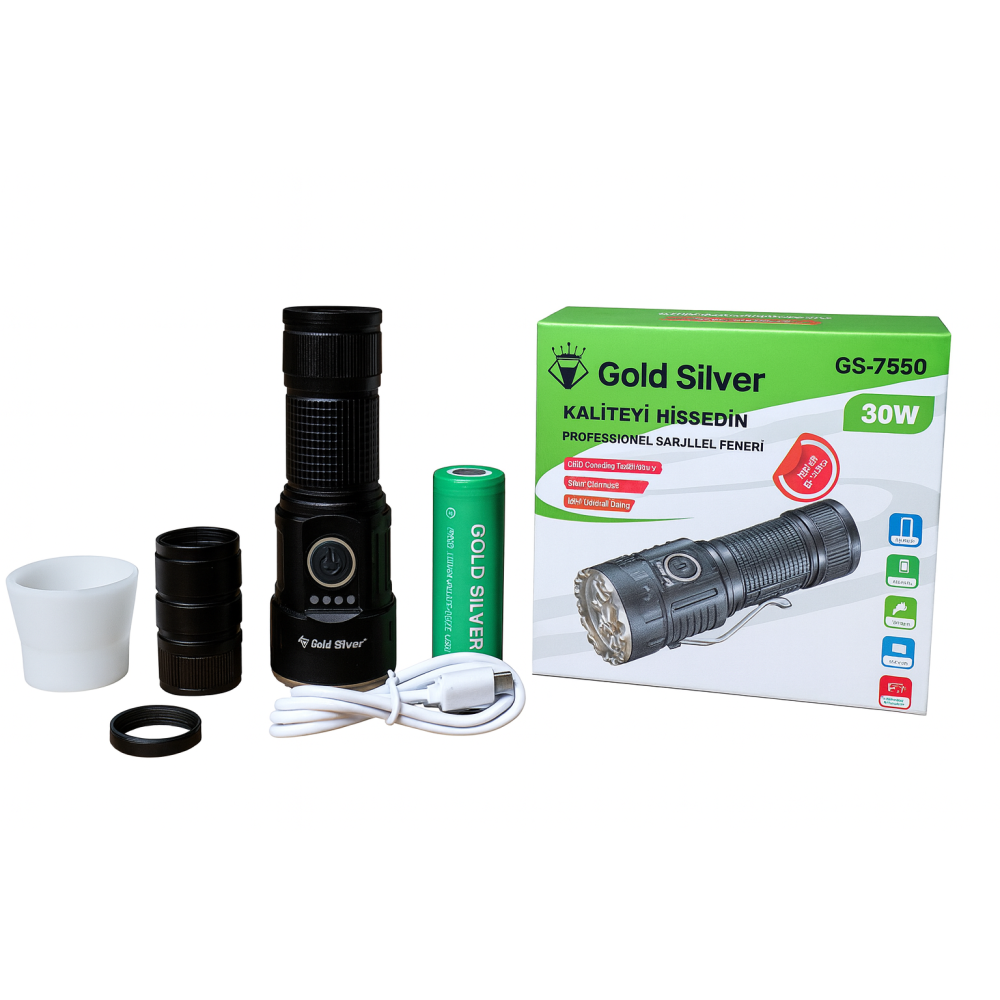 Gold Silver 30W Mini El Feneri