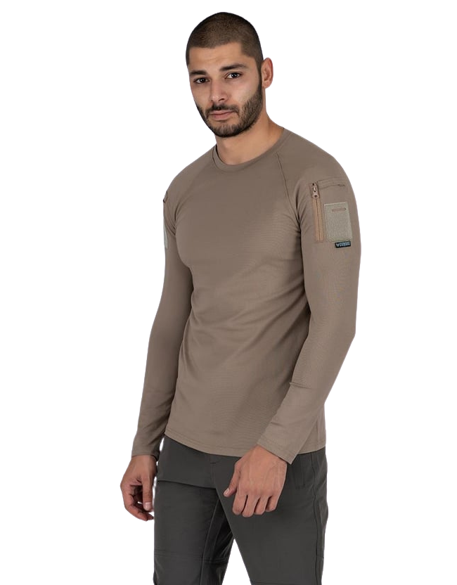 Combat Tactical T-Shirt Uzun Kol - Bej