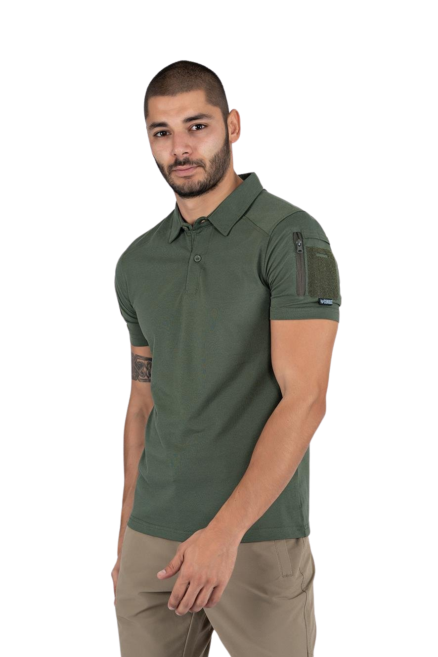 Combat Tactical Polo T-Shirt Kısa Kol - Haki