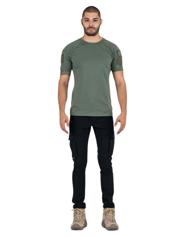 Combat Tactical T-Shirt Kısa Kol - Haki