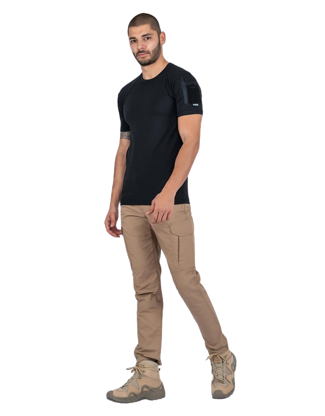 Combat Tactical T-Shirt Kısa Kol - Siyah