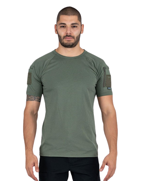 Combat Tactical T-Shirt Kısa Kol - Haki