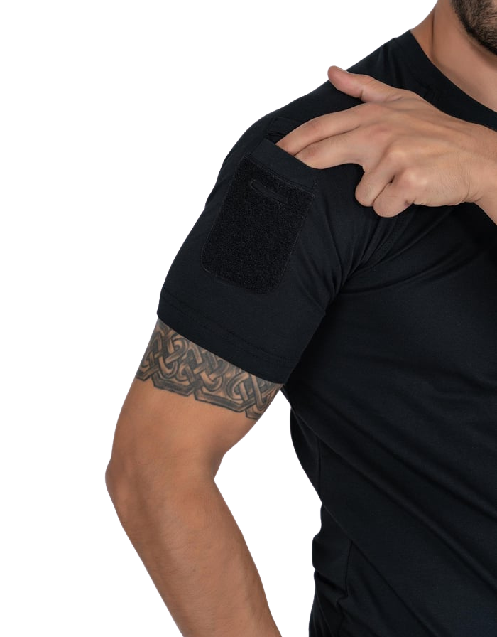 Combat Tactical T-Shirt Kısa Kol - Siyah