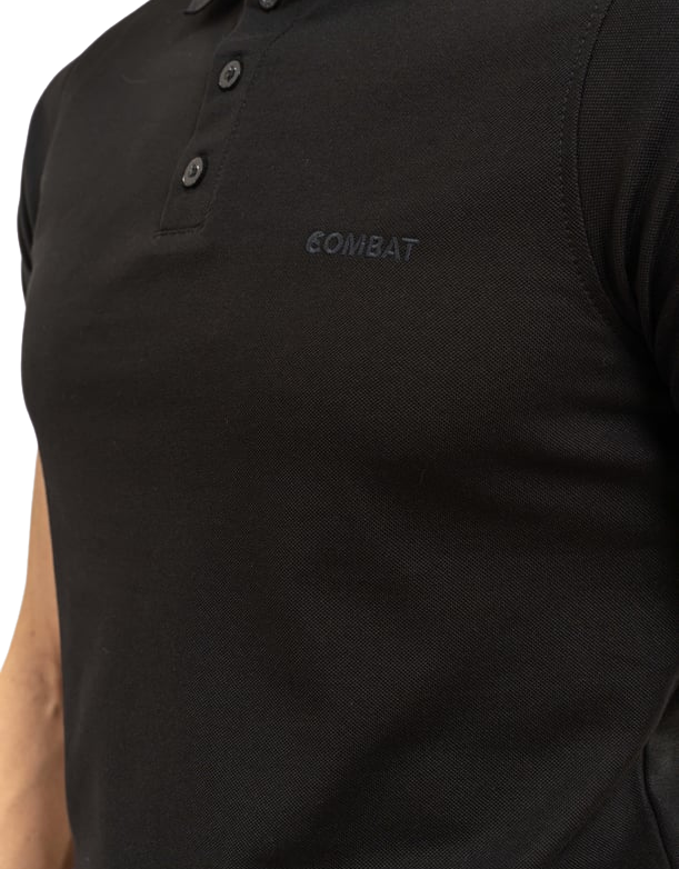 Combat Polo Yaka T-Shirt - Siyah