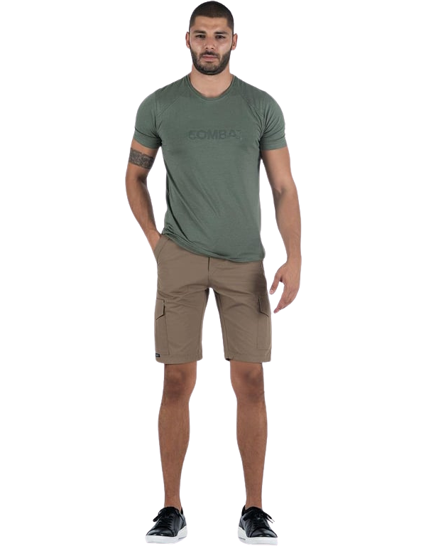 Combat Outdoor Kargo Cepli Şort - Bej