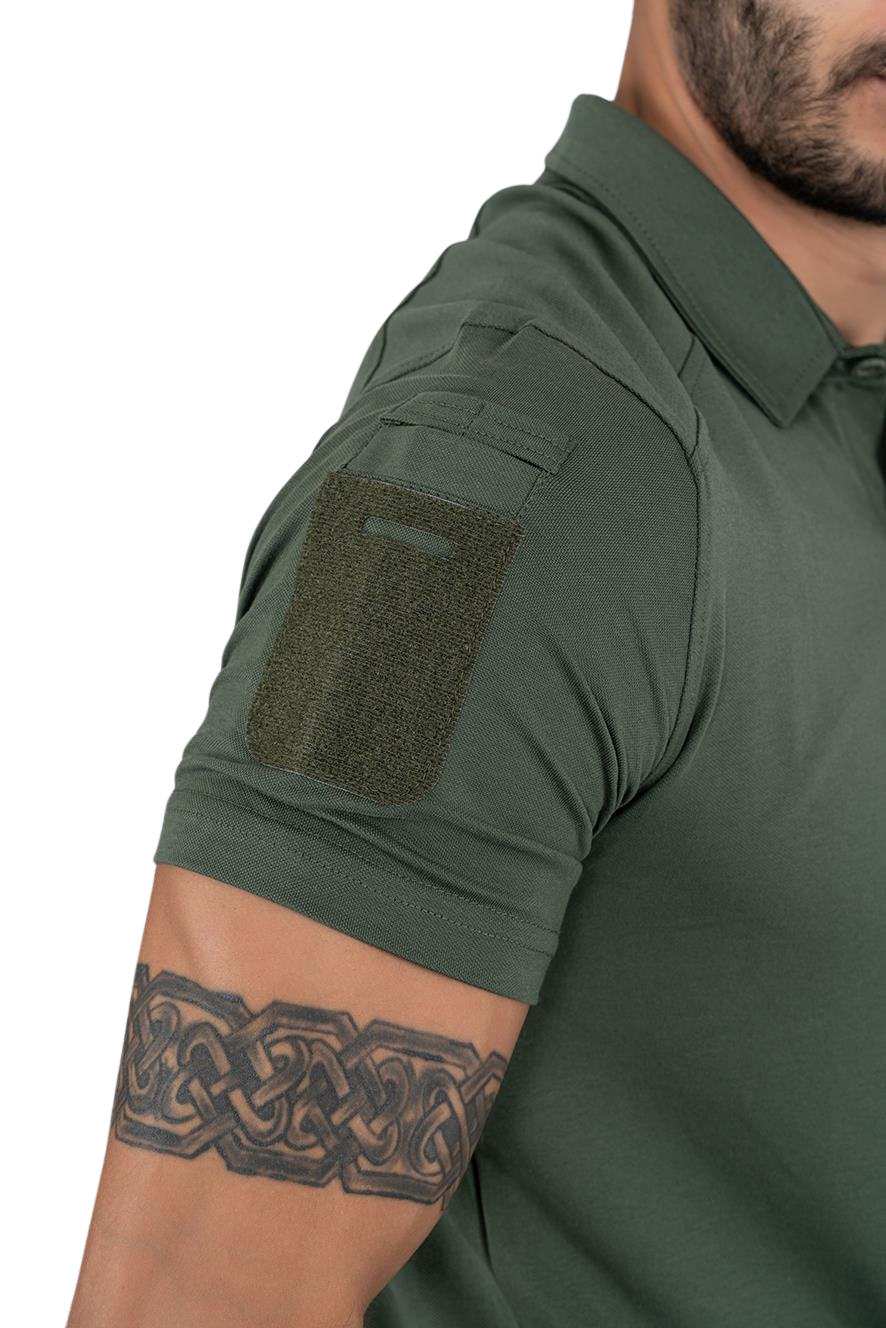 Combat Tactical Polo T-Shirt Kısa Kol - Haki