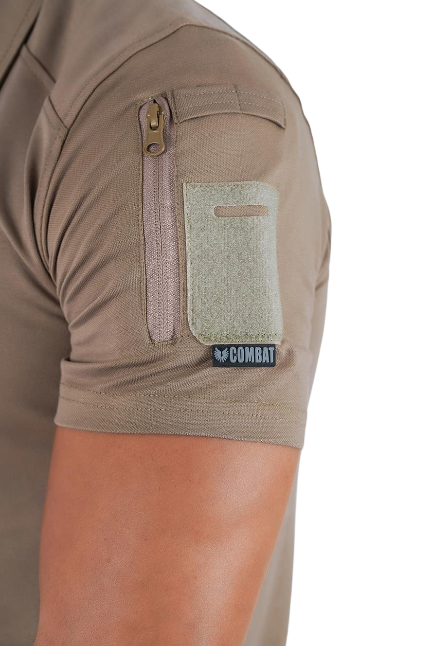 Combat Tactical Polo T-Shirt Kısa Kol - Bej