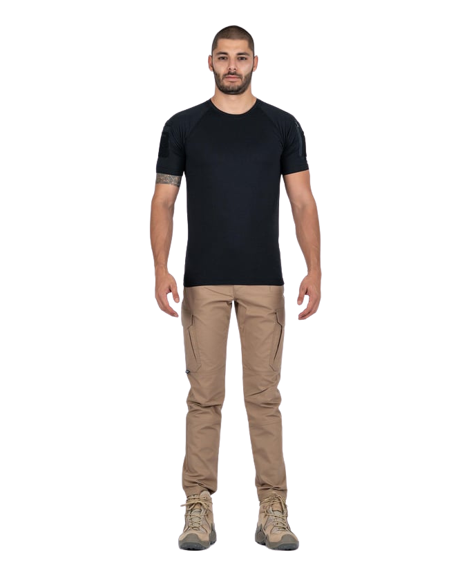 Combat Tactical T-Shirt Kısa Kol - Siyah