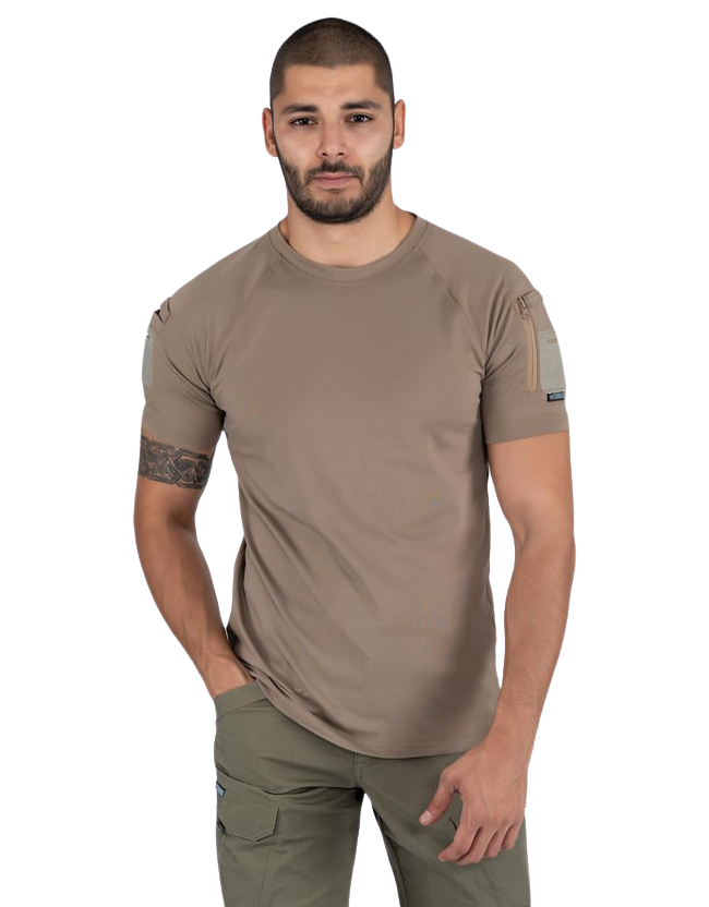 Combat Tactical T-Shirt Kısa Kol - Bej