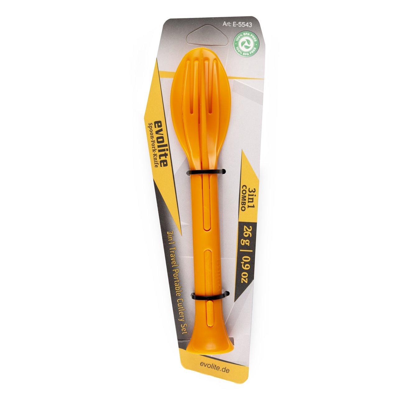 Evolite Combo 3in1 Çatal Kaşık Bıçak Seti - Turuncu