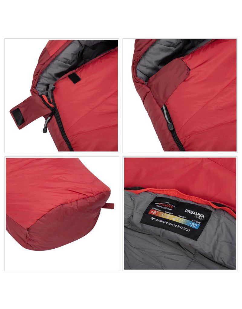 Evolite Dreamer Ultralight Uyku Tulumu -32°C - Kırmızı