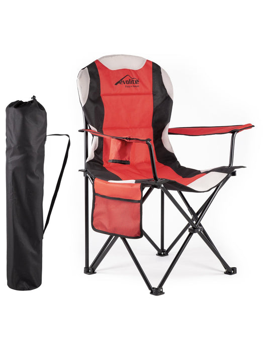 Evolite Nature Katlanabilir Kamp Sandalyesi - Kırmızı