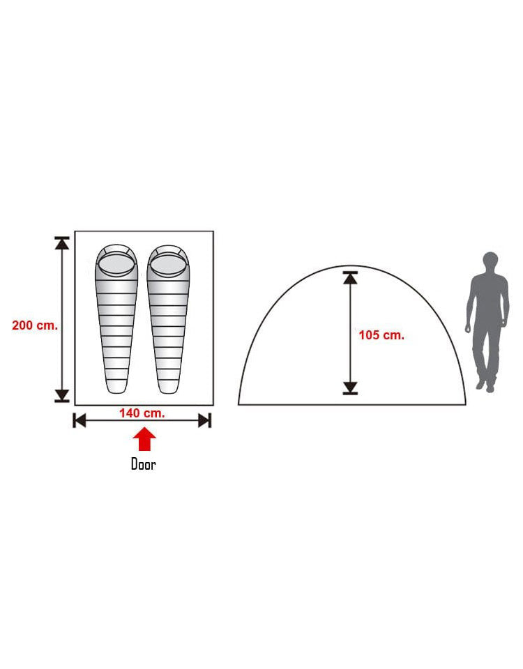Evolite Trip Mono Dome 2 Kişilik Çadır