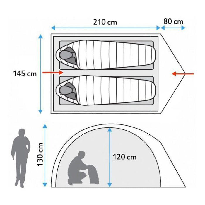 Evolite Turtle Pro Yeşil - 2 Kişilik Çadır
