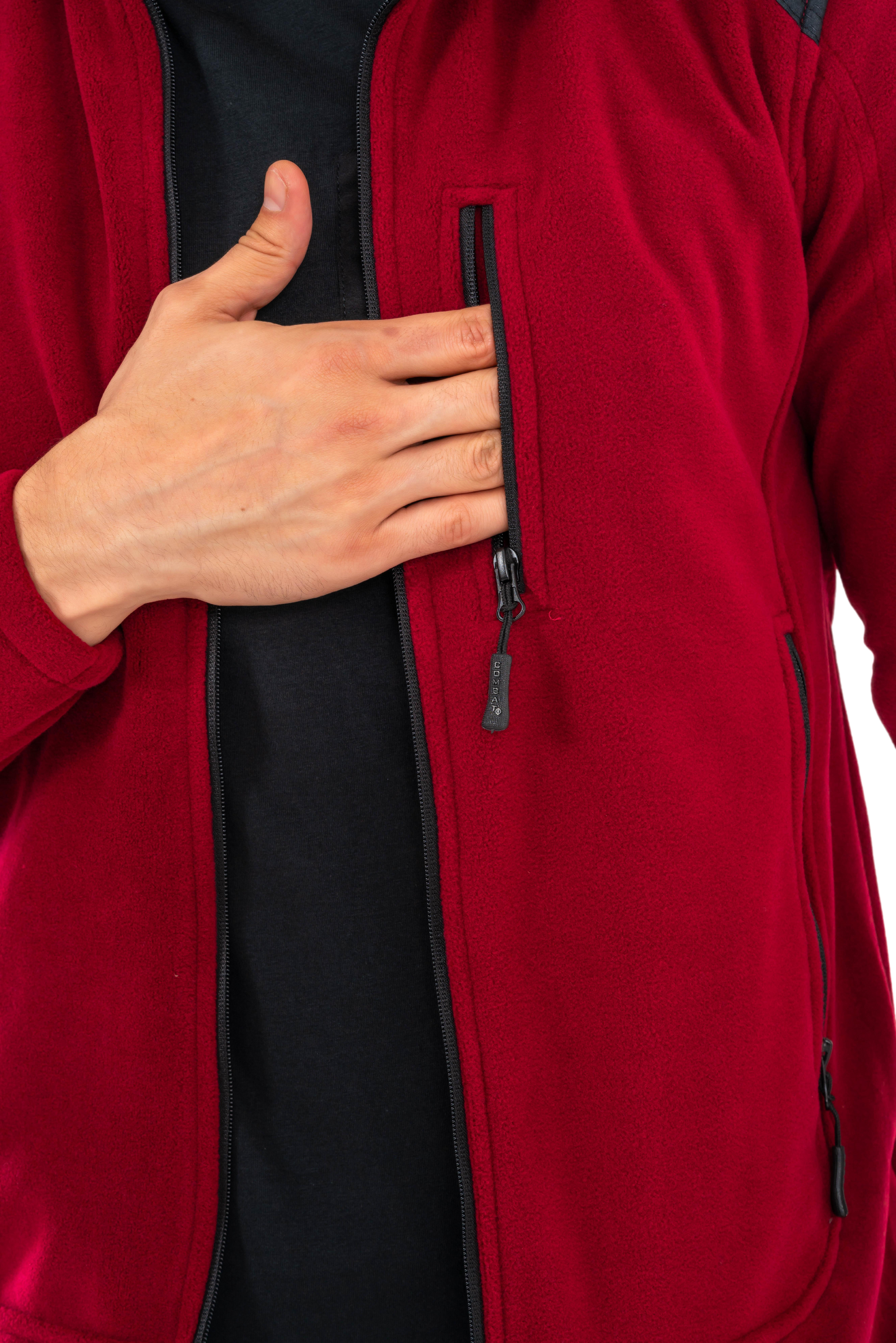 Combat Polar Ceket - Bordo