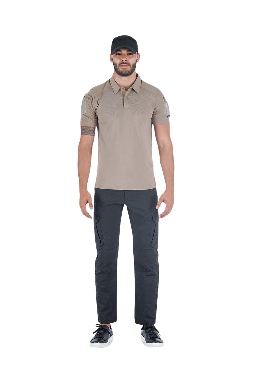 Combat Tactical Polo T-Shirt Kısa Kol - Bej