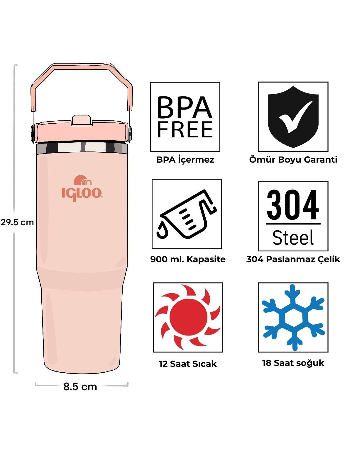 Igloo Powder Termos 900ml-Somon