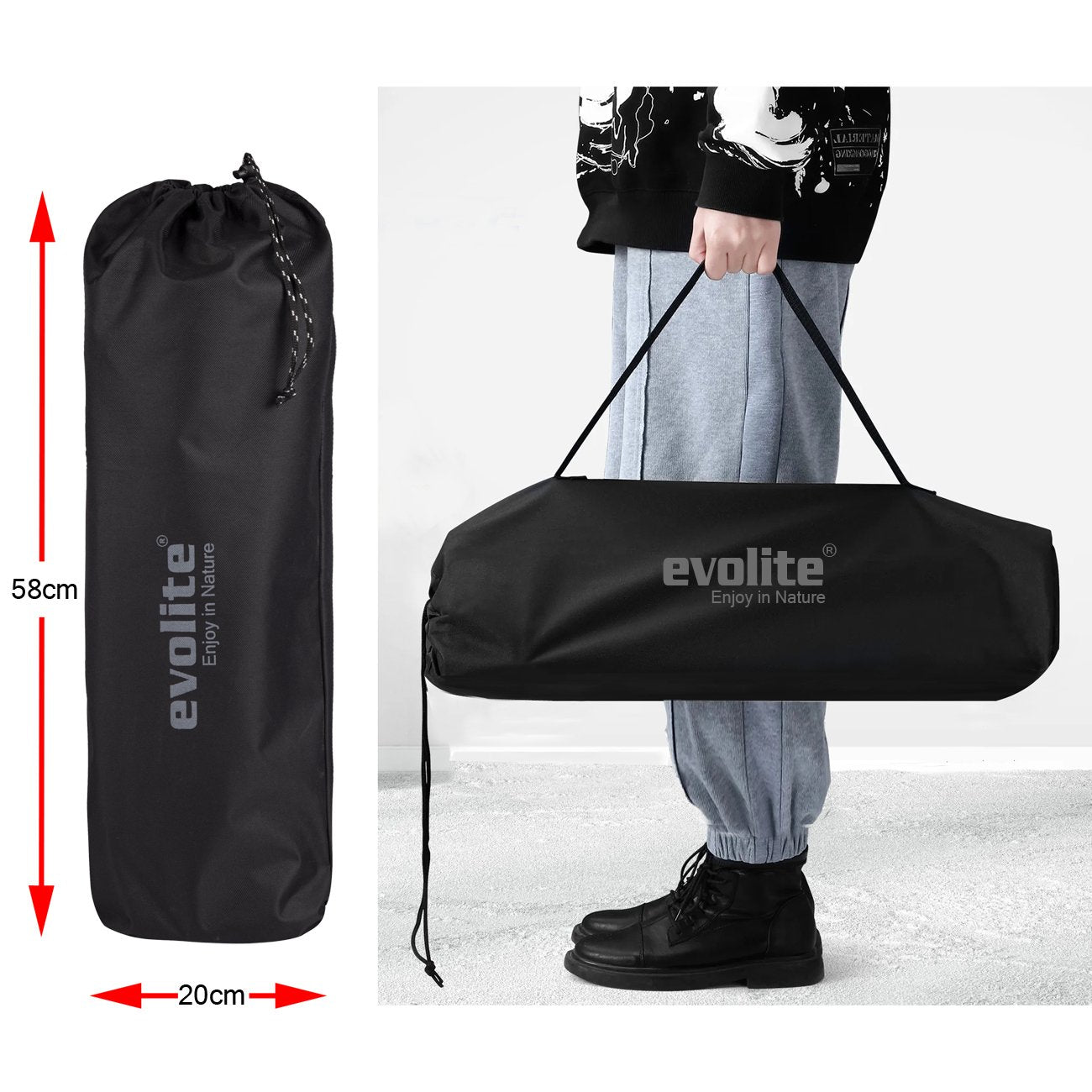 Evolite Nature Katlanabilir Alüminyum Kamp Masası Orta Boy (50x55x53)