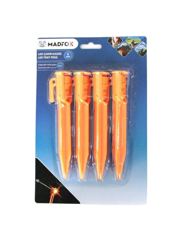 Madfox Led Işıklı Çadır Kazığı 4'Lü