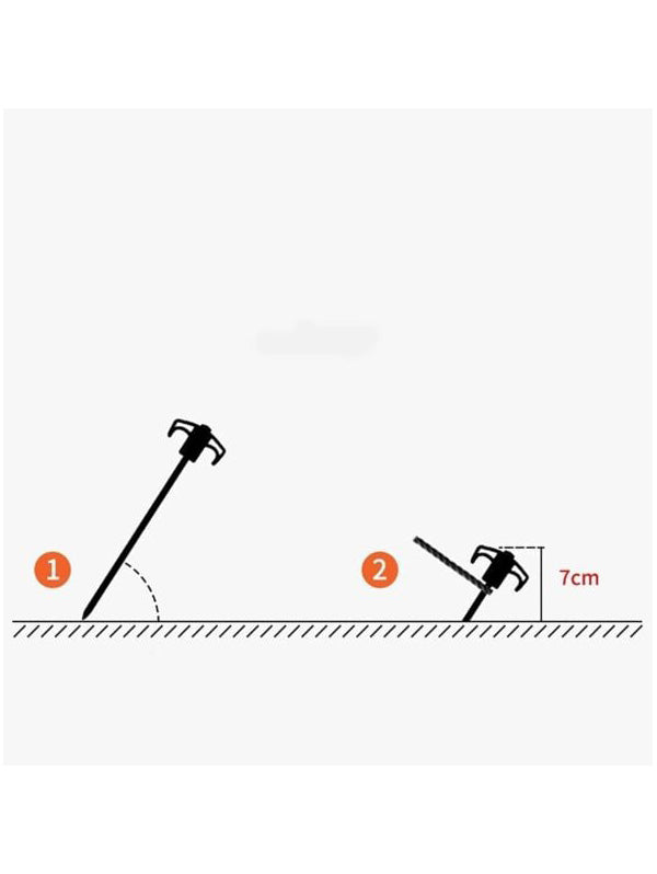 Naturehike Çadır Kazığı 25 Cm Galvaniz Demir - 2 Adet