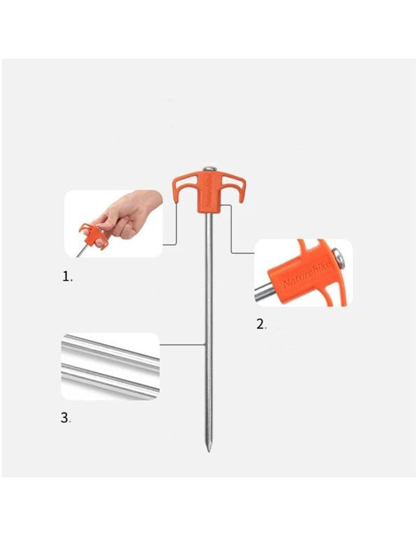 Naturehike Çadır Kazığı 25 Cm Galvaniz Demir - 2 Adet