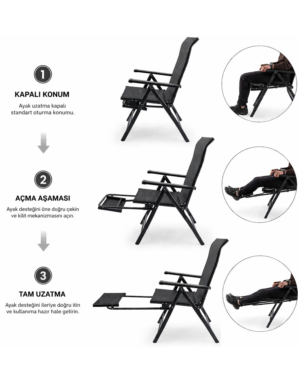 Recline Kamp Sandalyesi - Şezlong