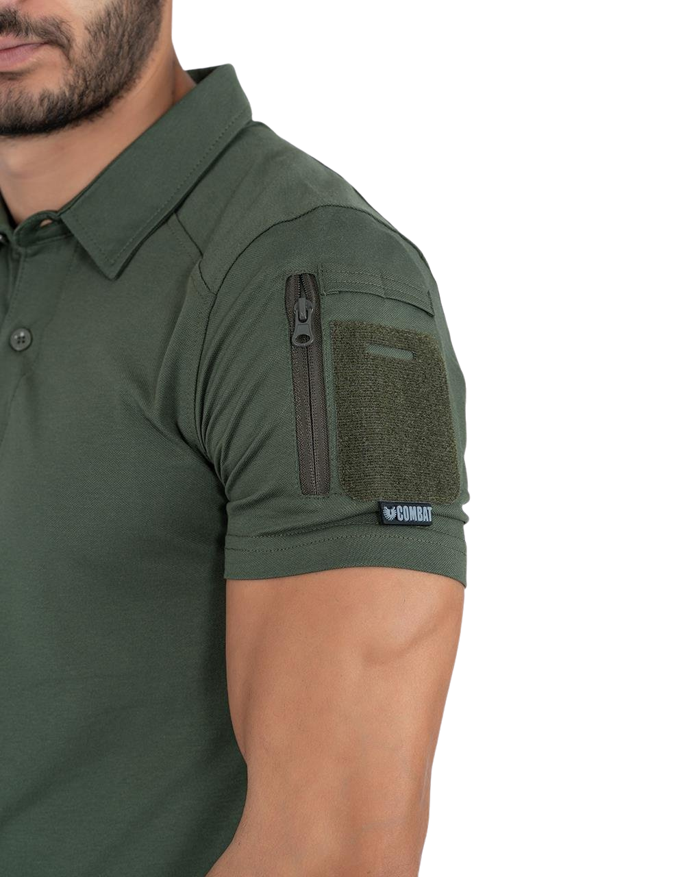 Combat Tactical Polo T-Shirt Kısa Kol - Haki
