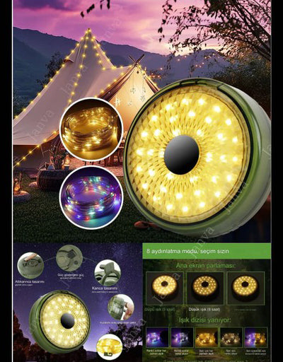 Gold Orion USB Şarjlı LED Kamp ve Çadır Lambası