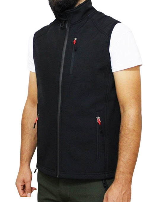 Mudwill Softshell Erkek Yelek – Siyah | Su Geçirmez & Nefes Alabilir