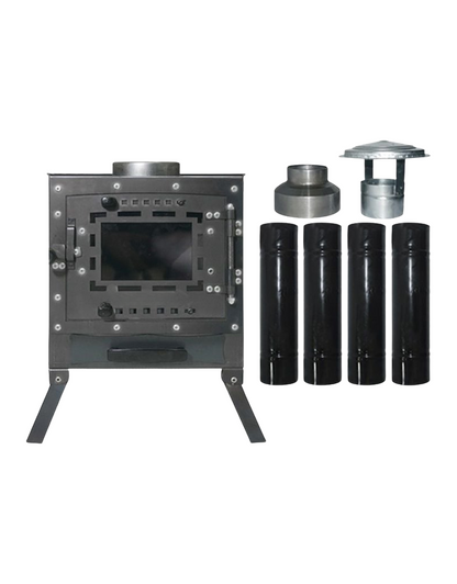 Kış Kampı İçin Odun Sobası ve Baca Seti