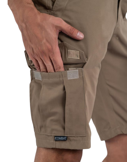 Combat Outdoor Kargo Cepli Şort - Bej